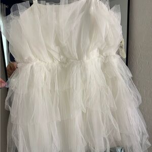 Altar'd State Strapless White Dress